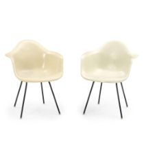 TWO CHARLES AND RAY EAMES FOR HERMAN MILLER SHELL CHAIRS