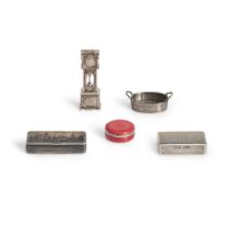 Five Small Russian Silver Items,