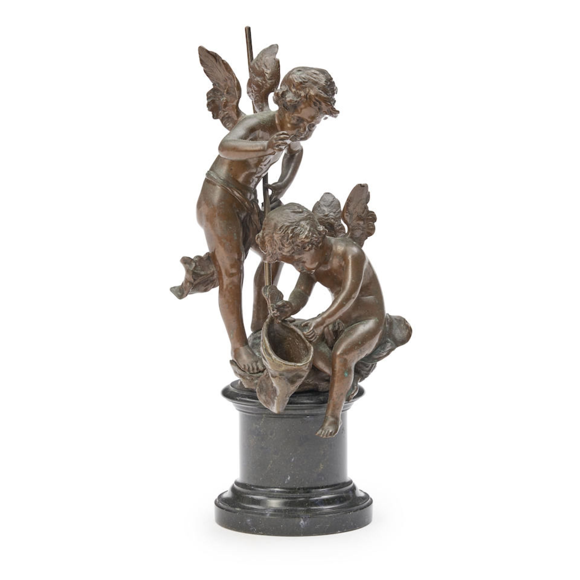 Bronze Figure with Cupids, 19th century,