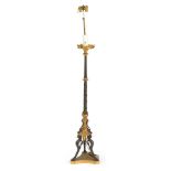EMPIRE-STYLE PATINATED AND GILDED BRONZE TORCHIERE