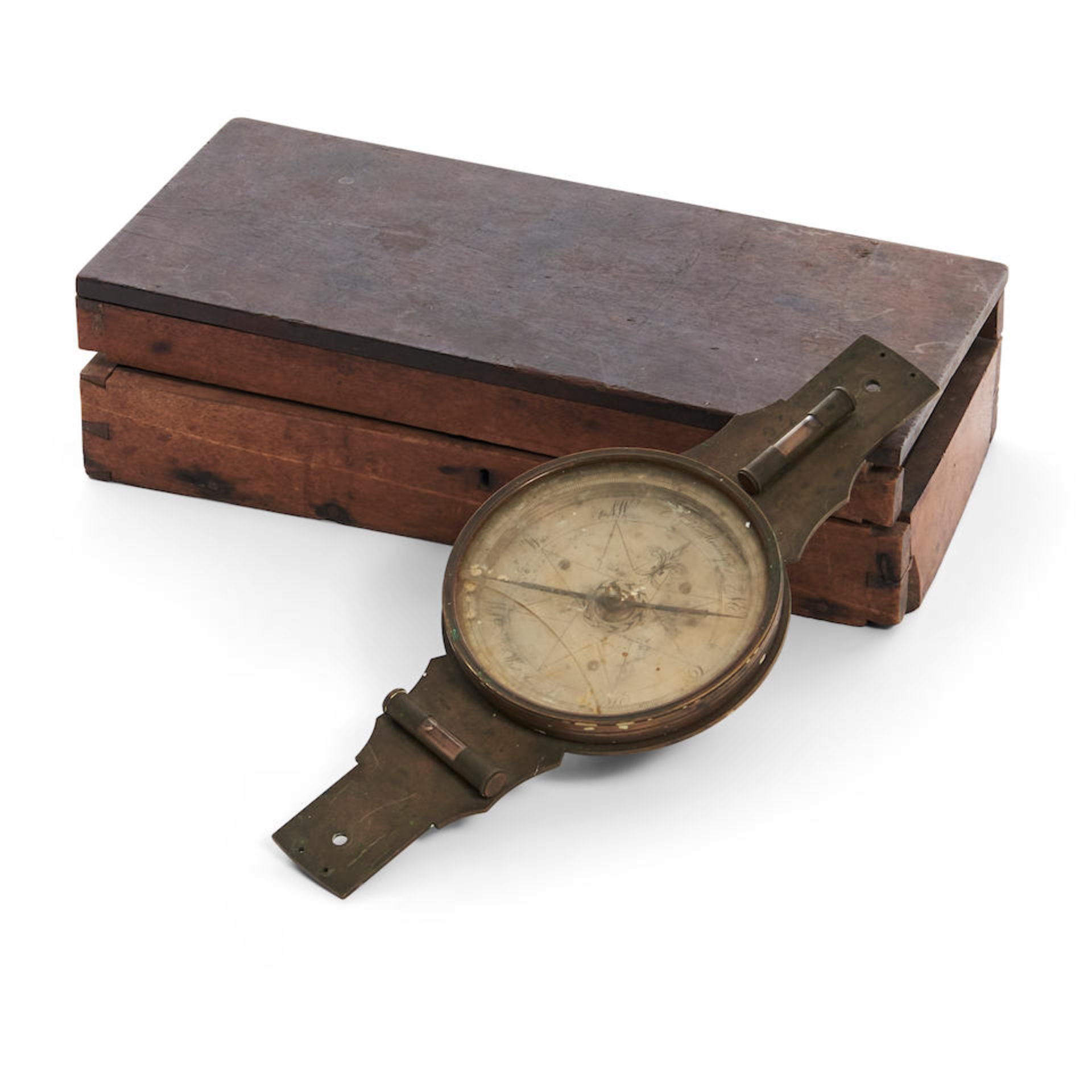 Andrew Meneely Surveyor' Compass, Troy, New York, 19th century,