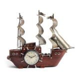 Vintage Ship Clock and Lamp Brooklyn, NYC, c. 1940s,