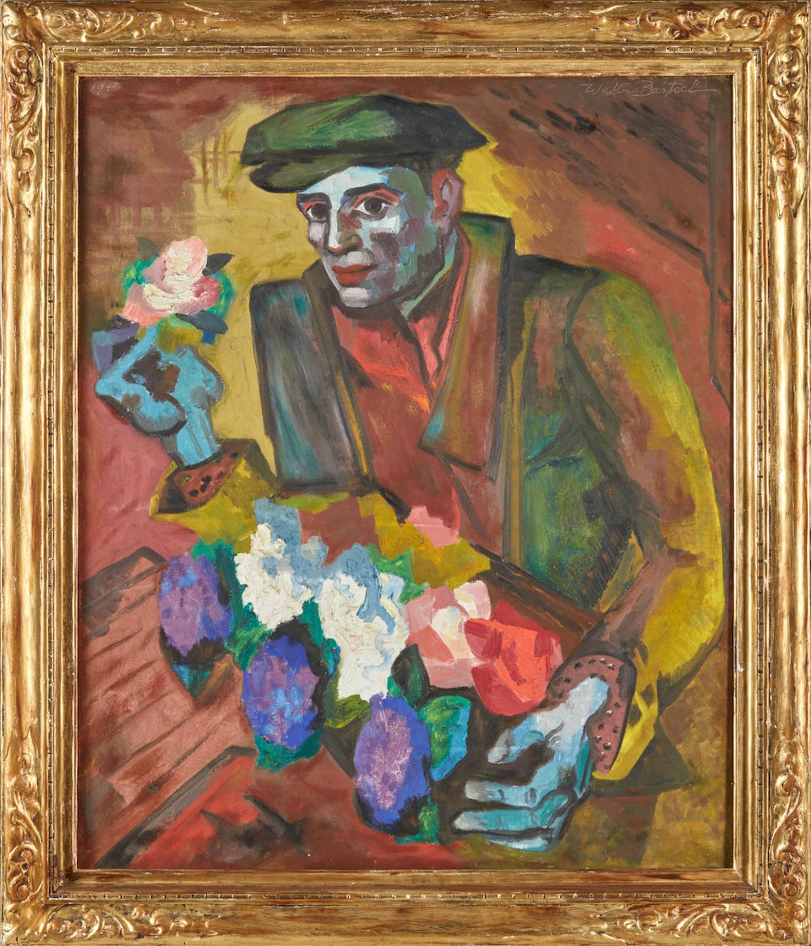 AMERICAN SCHOOL, 20TH CENTURY FLOWER VENDER