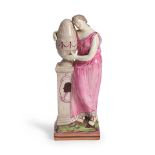 Staffordshire Pink Lustre Figure of Charlotte, England, early 19th century,