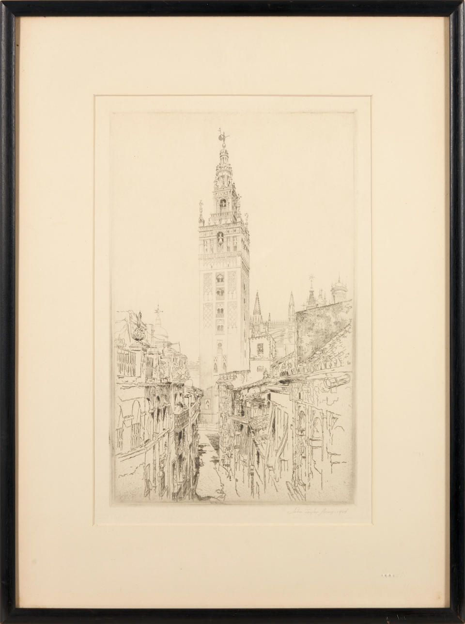 John Taylor Arms (American, 1887-1953) La Giralda, Seville - Image 4 of 4