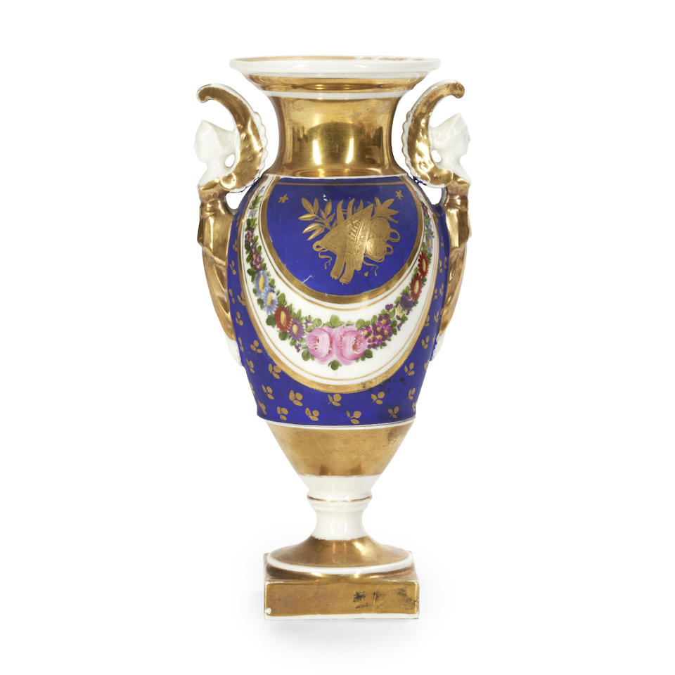 FRENCH PORCELAIN BALUSTER VASE