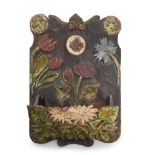 Carved and Painted Wall Pocket, late 19th century,