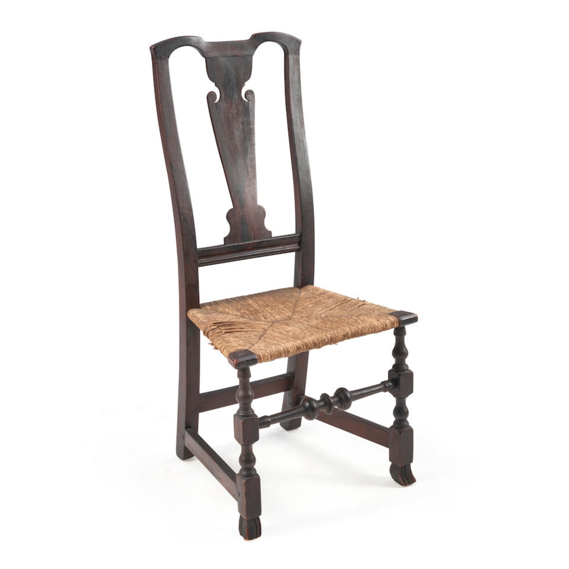 Grain-painted Queen Anne Side Chair, New England, late 18th century. - Image 2 of 2