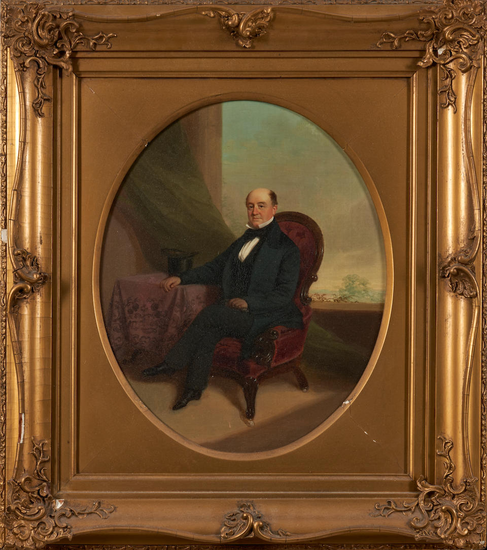 GEORGE LINEN (SCOTTISH/AMERICAN, BORN AFTER 1802-DIED AFTER 1888) A PAIR OF FRAMED OVAL PORTRAIT... - Image 3 of 4
