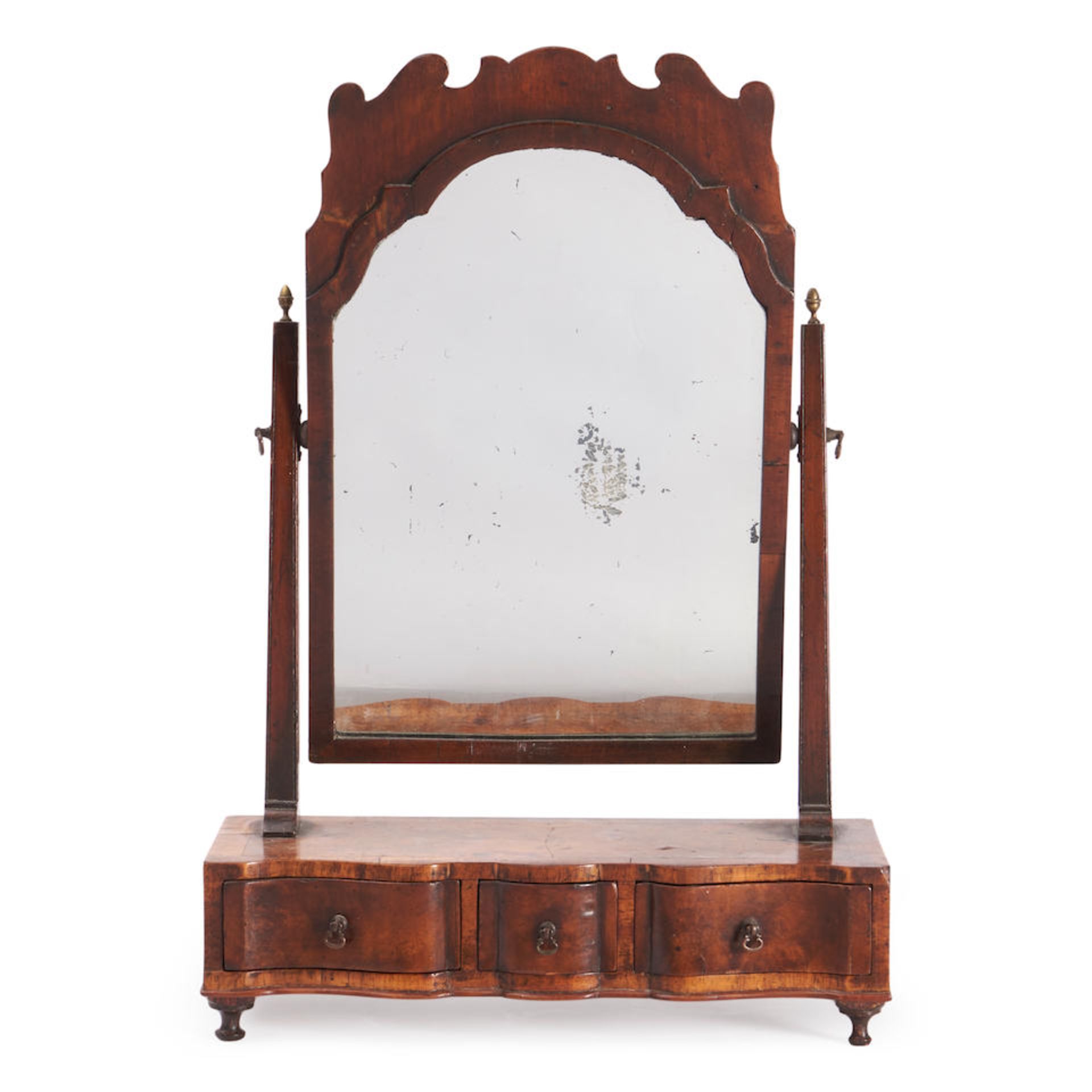 Burlwood Veneer Dressing Mirror