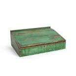 Green-painted Slant-lid Desktop, America, 19th/20th century.