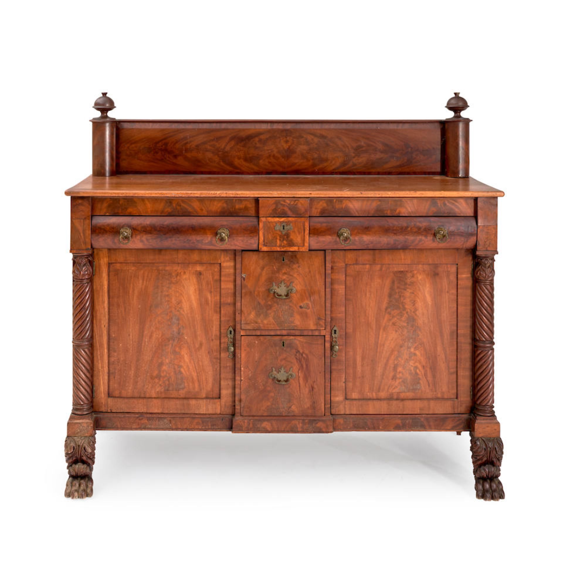 CLASSICAL CARVED MAHOGANY SIDEBOARD