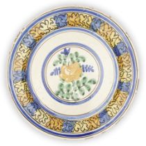 Tin Glazed Polychrome Enameled Charger, Continental, 18th century,
