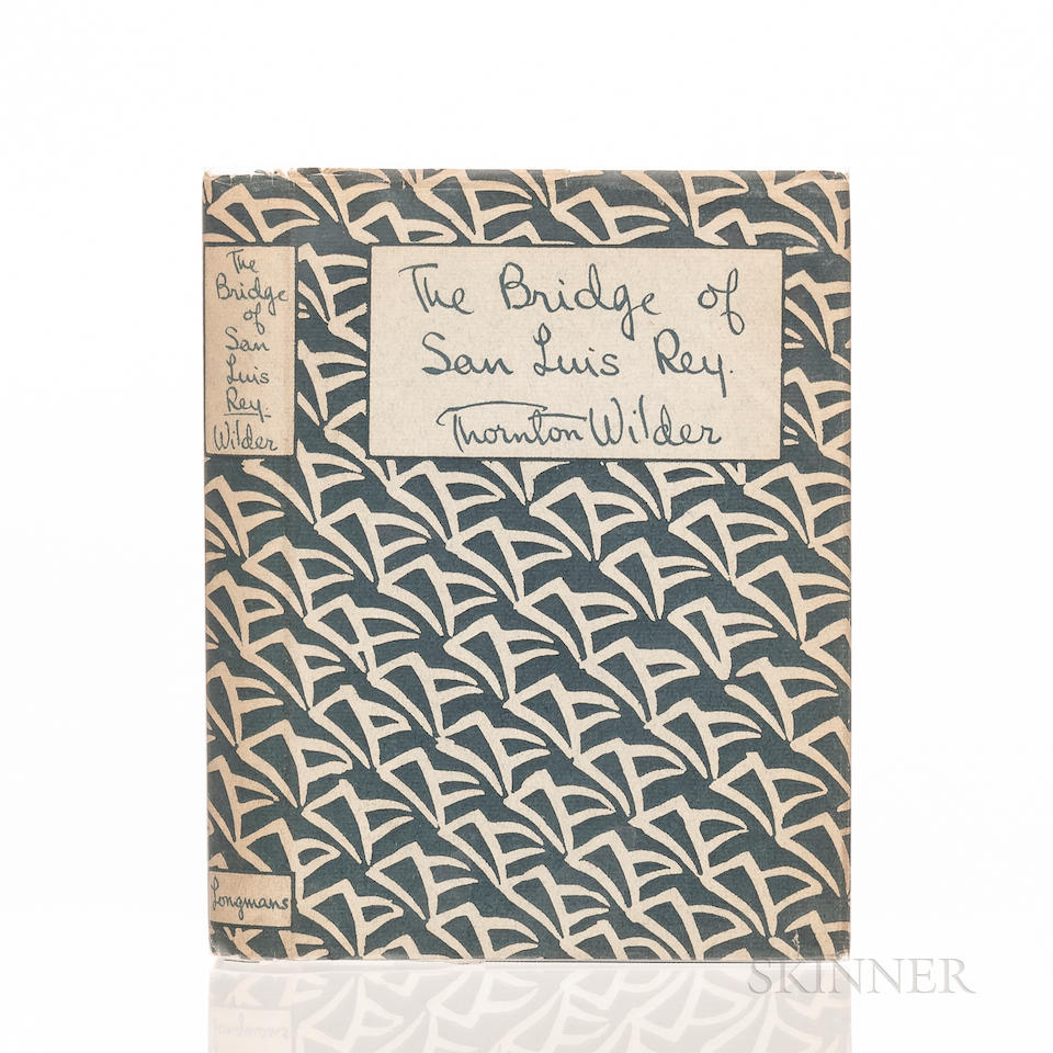 WILDER, THORNTON. 1897-1975. The Bridge of San Luis Rey. London: Longmans, Green and Co., Ltd.,...