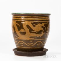 Large Asian Earthenware Planter