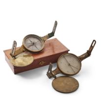 Two London Surveyor's Compasses, 19th century,