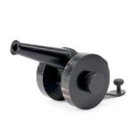 Miniature Black-painted Steel Field Cannon,