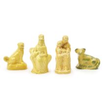 Four Yellow Glazed Staffordshire Figures, England, early 19th century,