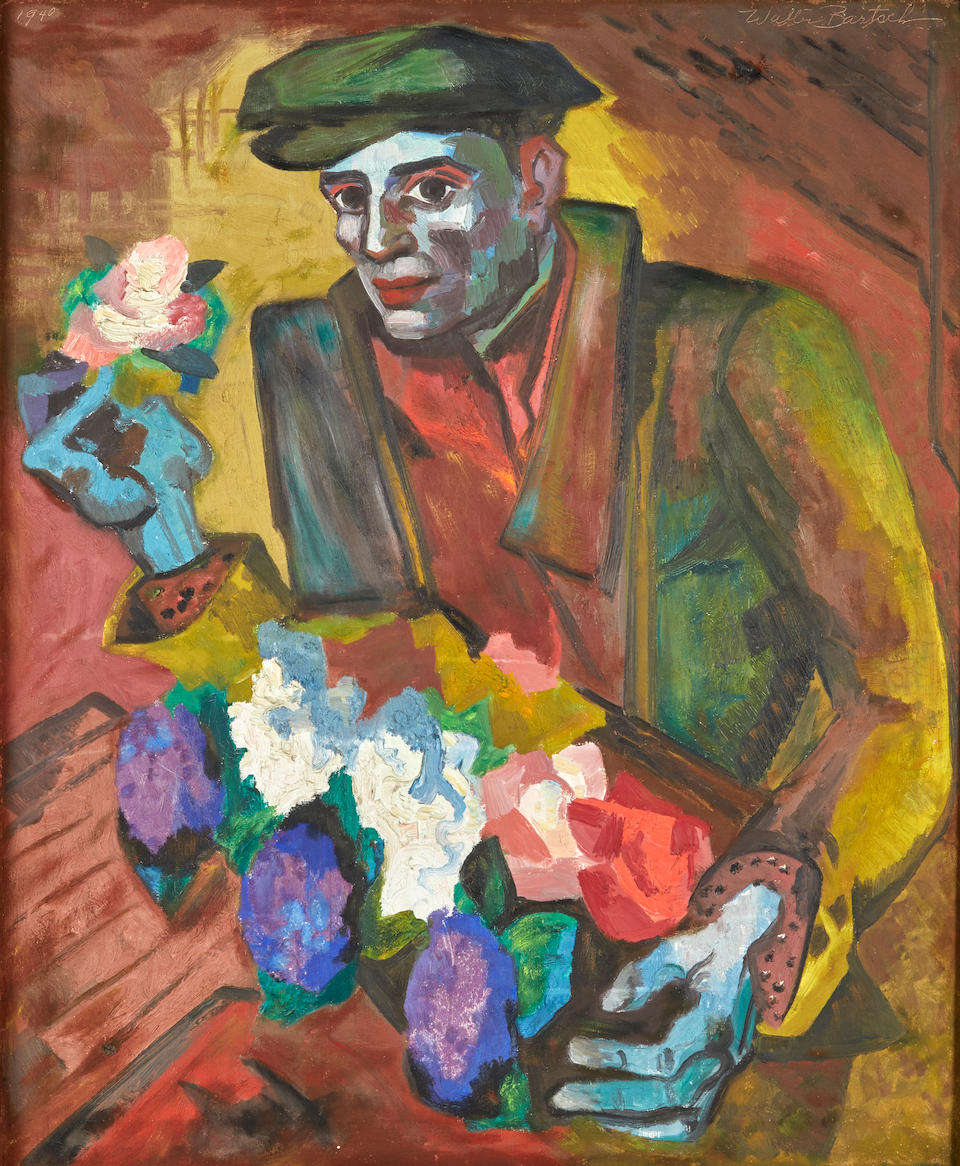 AMERICAN SCHOOL, 20TH CENTURY FLOWER VENDER - Image 4 of 4