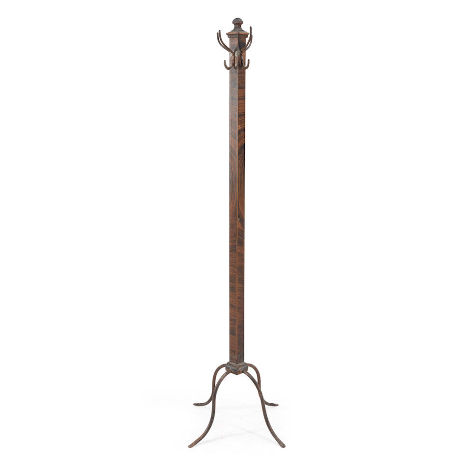 Grain Painted Tin and Iron Coat Stand, America, late 19th/early 20th century.