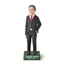 Carved Figure of George H.W. Bush, Gil Russell (b. 1948), Charlton, Massachusetts, 1998.