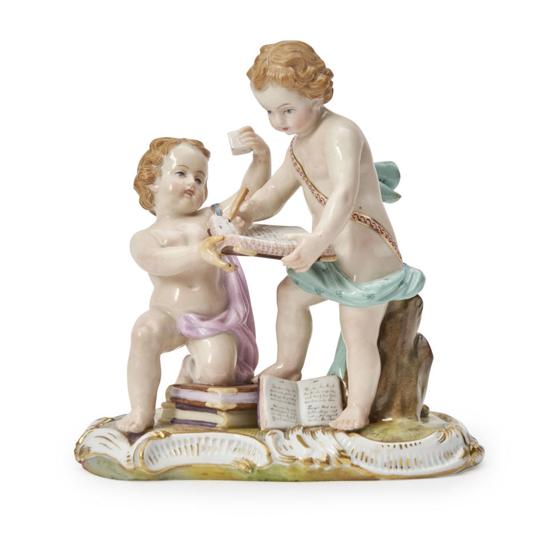 Meissen Porcelain Figure Group, Germany, late 19th century,