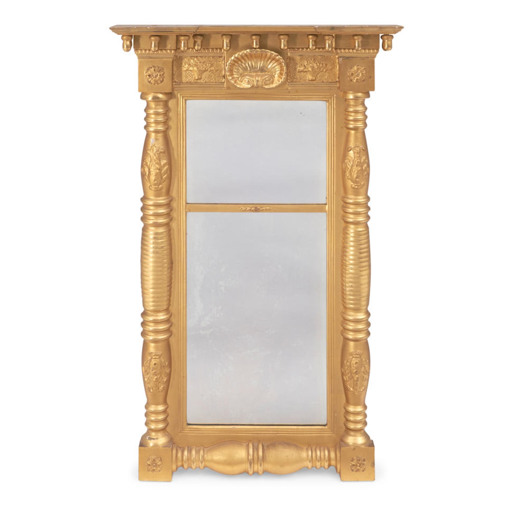 FEDERAL GILTWOOD TABERNACLE MIRROR