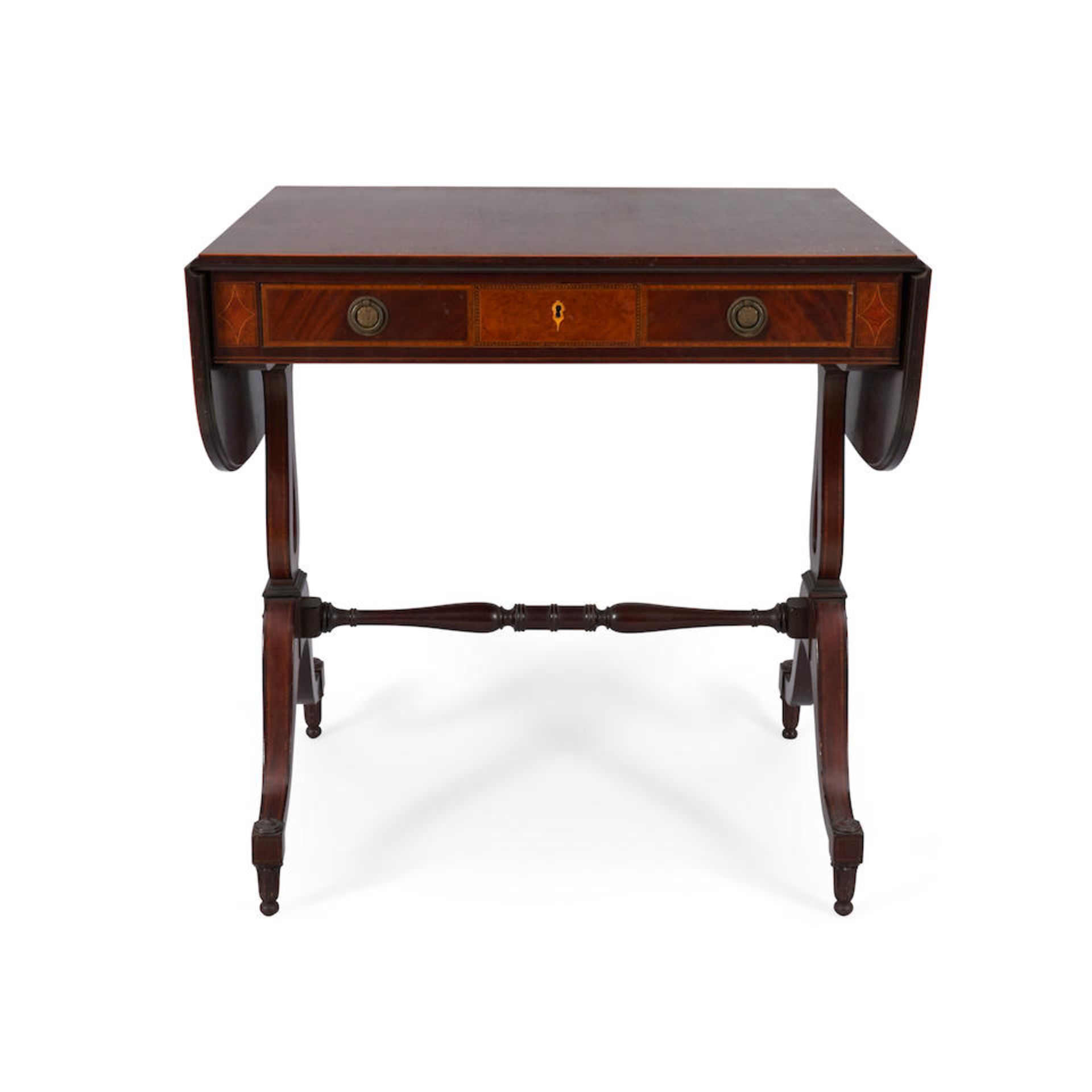 REGENCY STYLE MAHOGANY DROP LEAF SOFA TABLE