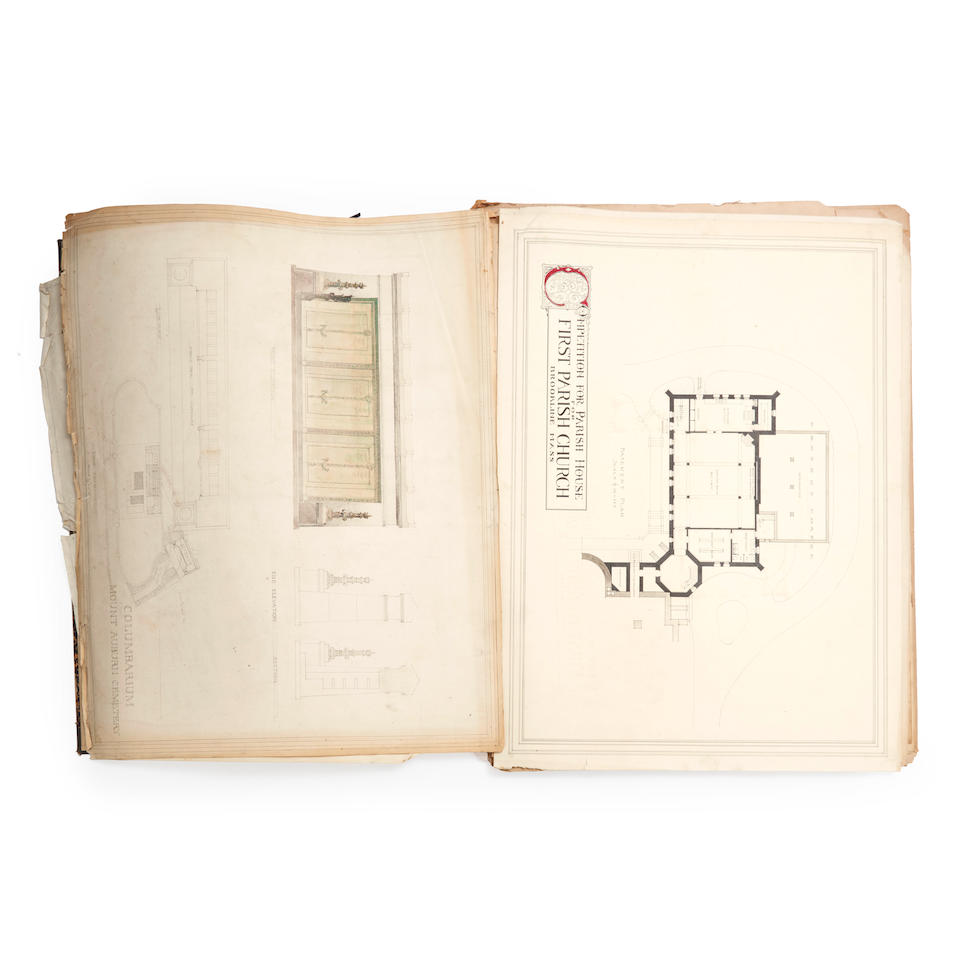 ARCHITECTURAL DRAWINGS. Portfolio of architectural drawings. - Image 3 of 3