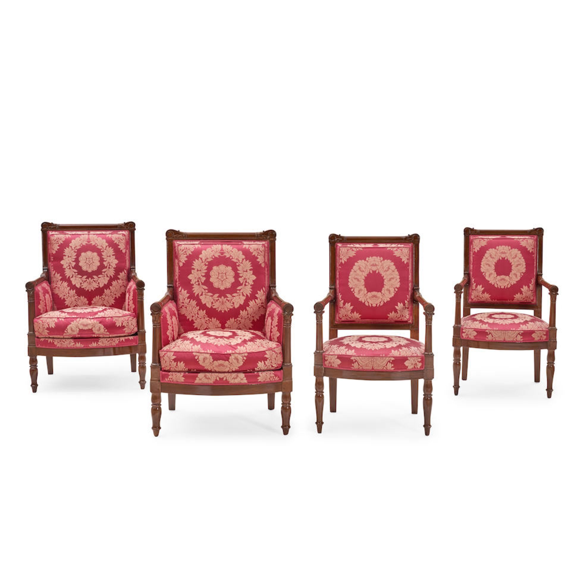 Suite of Four Louis-Philippe Upholstered Mahogany Armchairs, Jacob-Desmalter (1803-13), Paris, F... - Bild 3 aus 3