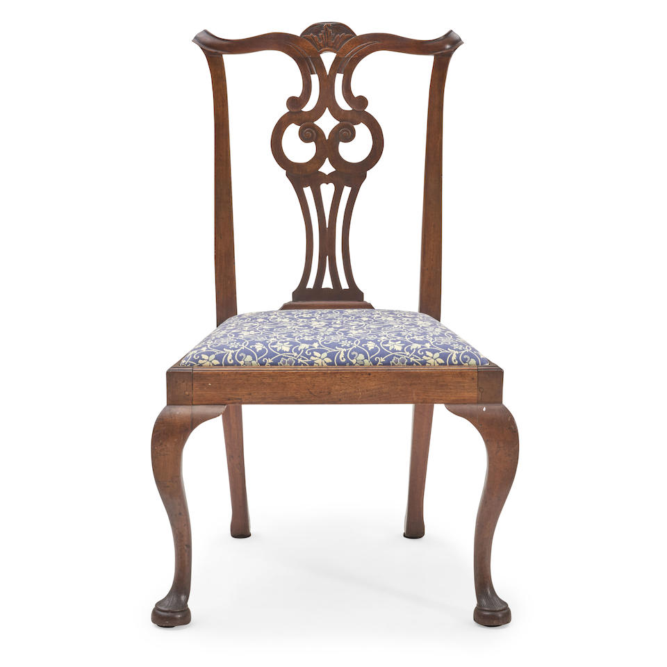 Chippendale Walnut and White Pine Side Chair, attributed to James Graham (1728-1808) or Nathanie... - Image 3 of 4