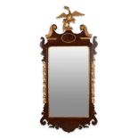 Fine Chippendale Parcel-gilt and Mahogany-veneered Pine Mirror, attributed to Nathan Ruggles (17...