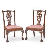 Two Riker Family Chippendale Mahogany Side Chairs, Philadelphia, Pennsylvania, c. 1750-75.