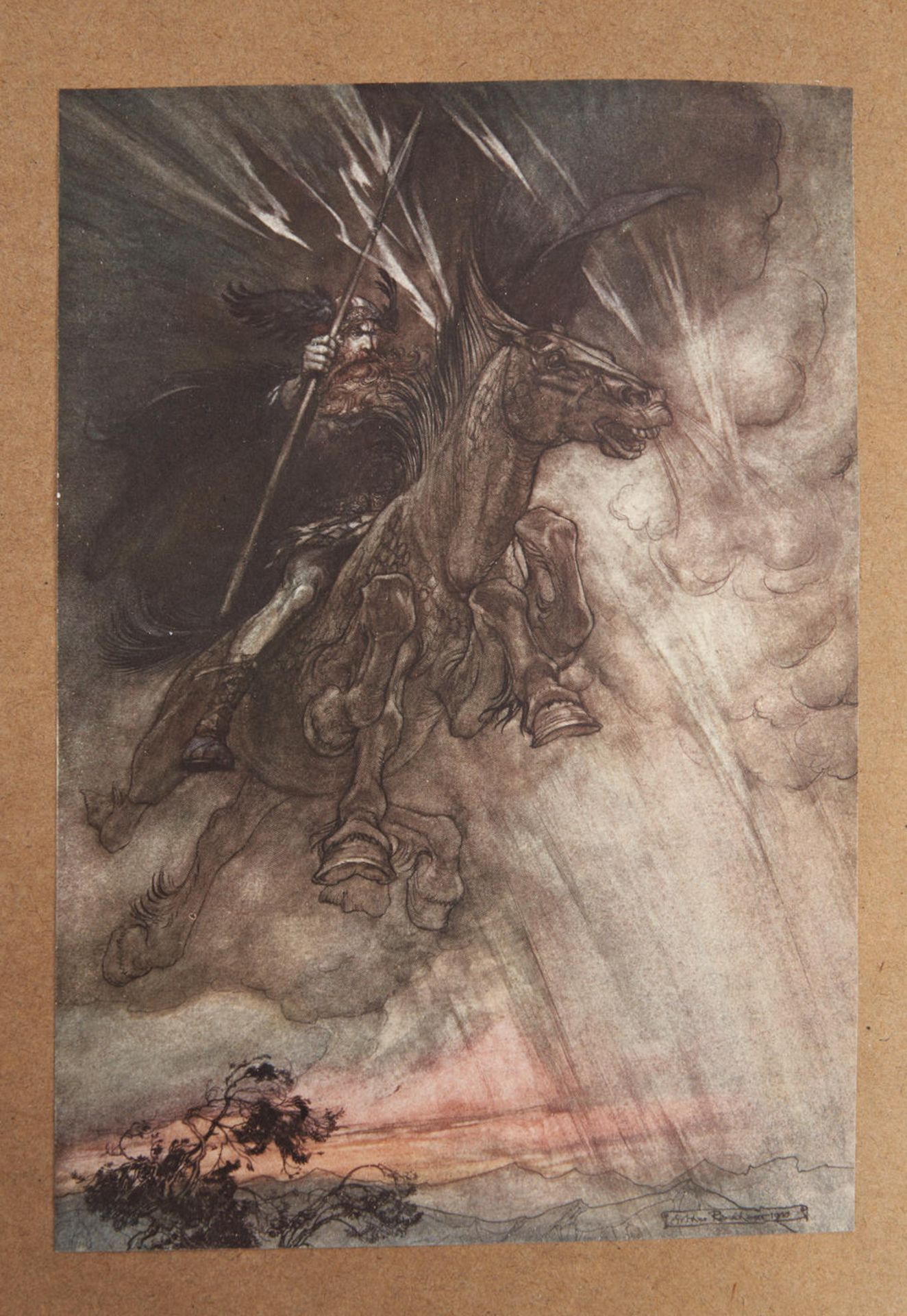 RACKHAM, ARTHUR. 1867-1939. WAGNER, RICHARD. 1813-1883. 2 titles based on Wagner's Der Ring des ... - Image 3 of 3