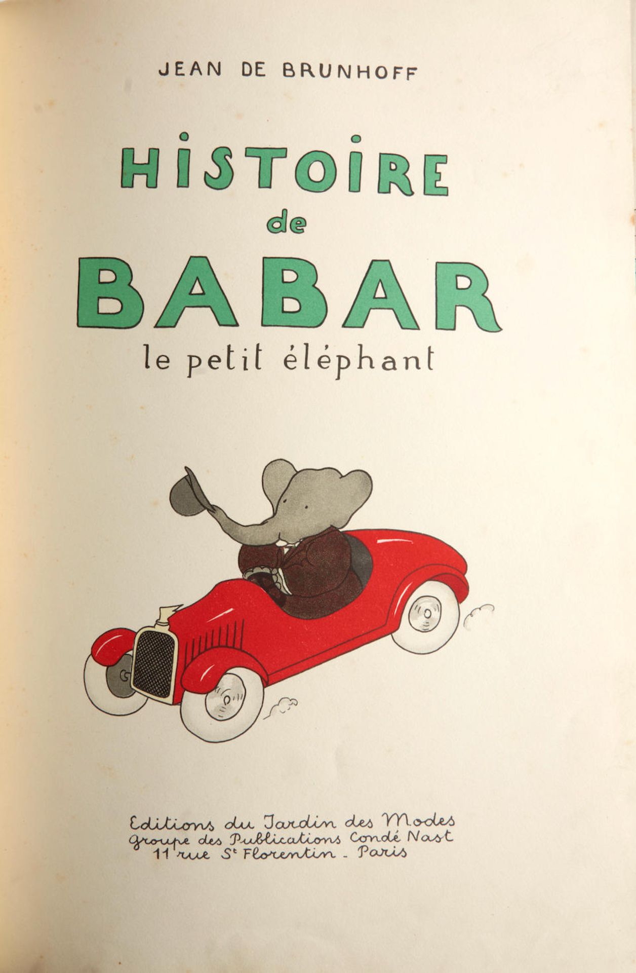 DE BRUNHOFF, JEAN. 1899-1937. And LAURENT DE BRUNHOFF. B. 1925. A Group of ten Babar books. - Bild 2 aus 2