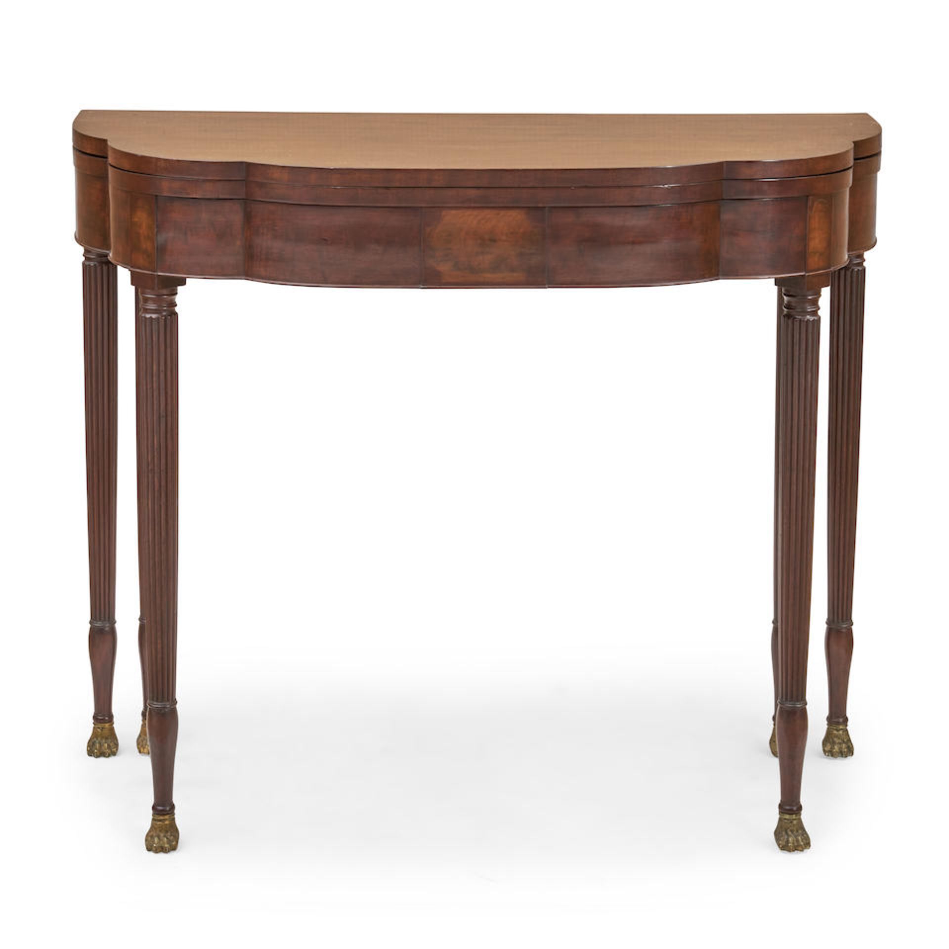 Federal Mahogany and Cherry Card Table, New York, New York, c. 1800.