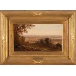 EDWARD W. NICHOLS (American, 1819-1871) View of Hartford 20.5 x 35.8 cm (8 1/16 x 14 1/8 in). fr...