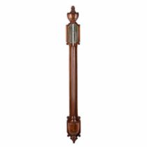 Regency Mahogany Stick Barometer, Fox of Leeds, England, early 19th century.