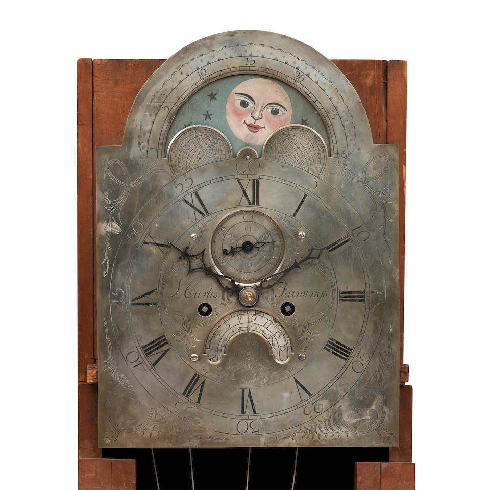 Fine Chippendale Cherry and Pine Tall-Case Clock with Silvered Dial, Lewis Curtis (1774-1845), F... - Image 5 of 6