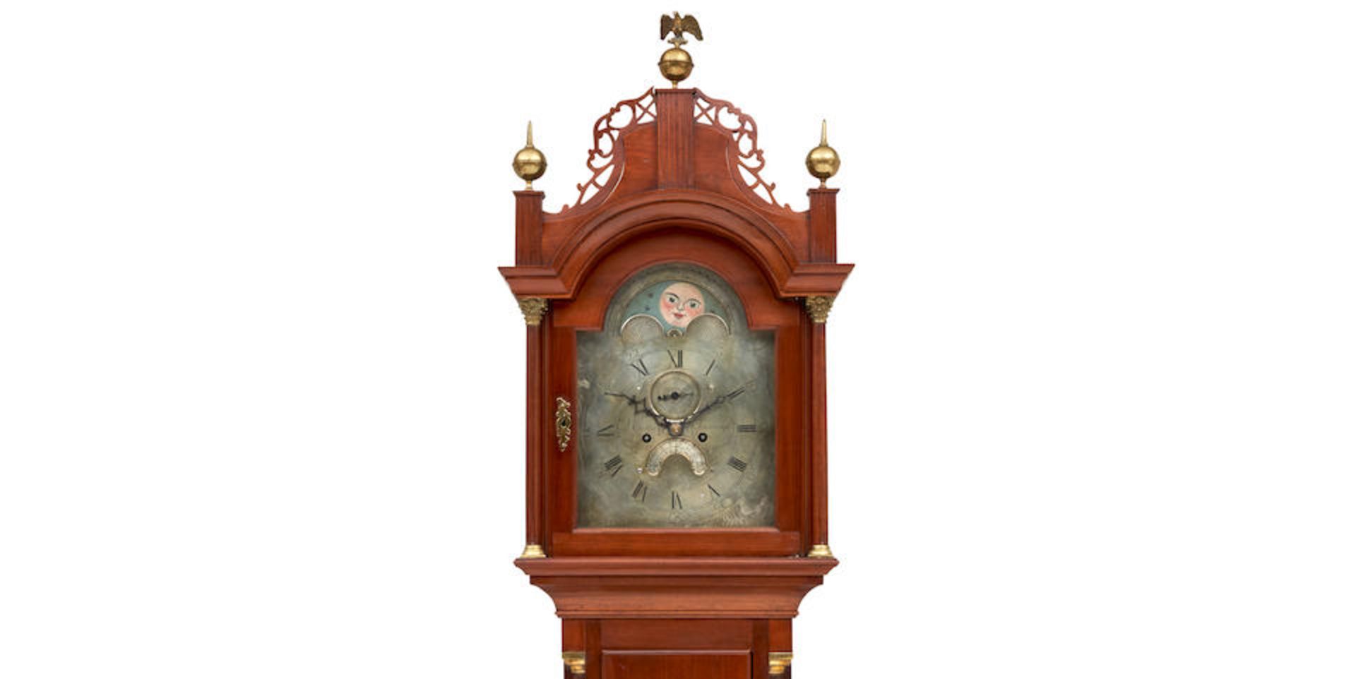 Fine Chippendale Cherry and Pine Tall-Case Clock with Silvered Dial, Lewis Curtis (1774-1845), F... - Image 2 of 6