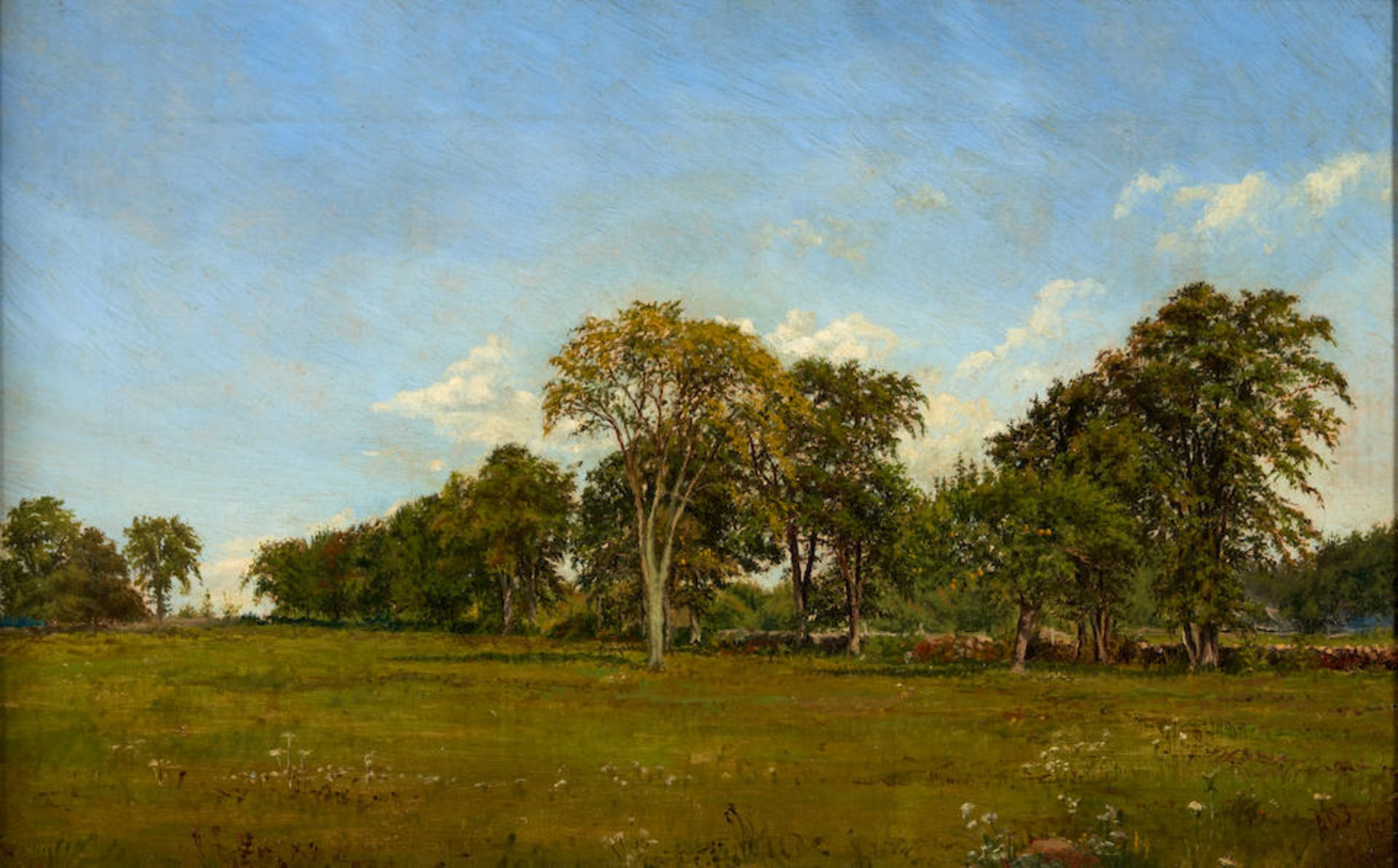 AARON DRAPER SHATTUCK (American, 1832-1928) Late Summer Day, Farmington, CT (framed 44.0 x 60.5 ... - Bild 2 aus 4