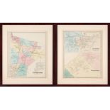 CONNECTICUT AREA MAPS. A group of two maps of Farmington and Plainville, from Atlas of Hartford ...