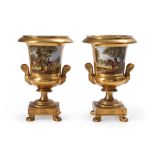 Pair of Neoclassical-style Urns, Berlin, Germany, 19th century.