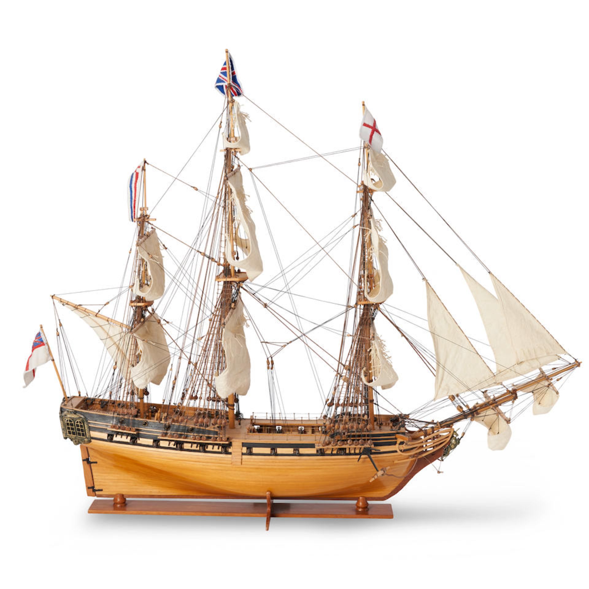 Assembled Scale Model of H.M.S. Unicorn, Historic Marine, Mauritius, c. 1995. - Image 4 of 5