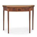 Federal Satinwood-inlaid Mahogany Card Table, Boston or North Shore, Massachusetts, c. 1795.