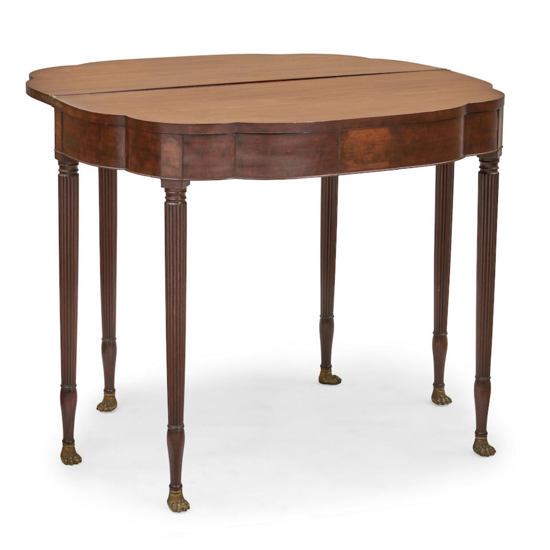 Federal Mahogany and Cherry Card Table, New York, New York, c. 1800. - Image 3 of 3