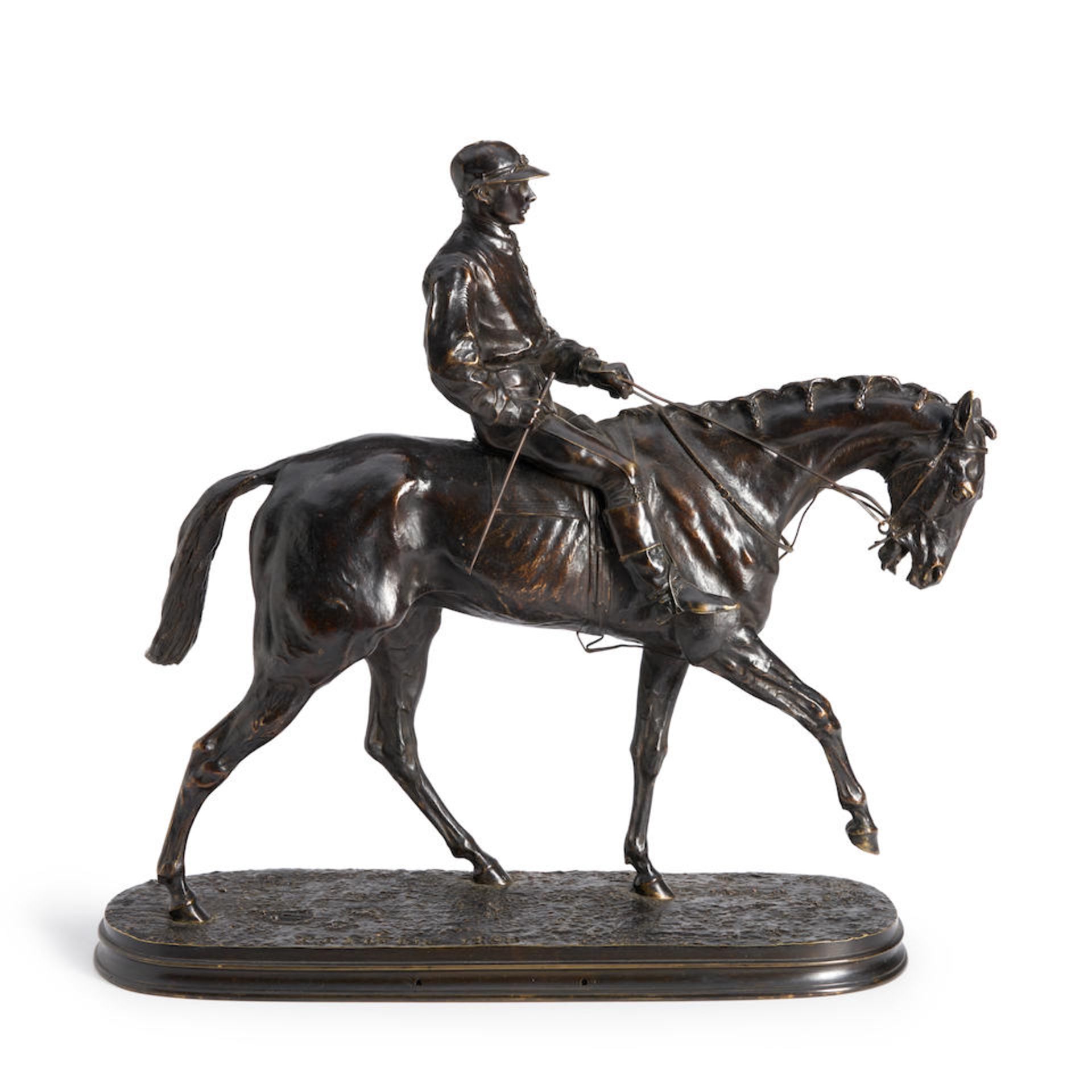 PIERRE JULES MÈNE (French, 1810-1879) Vainqueur du Derby; Jockey à Cheval