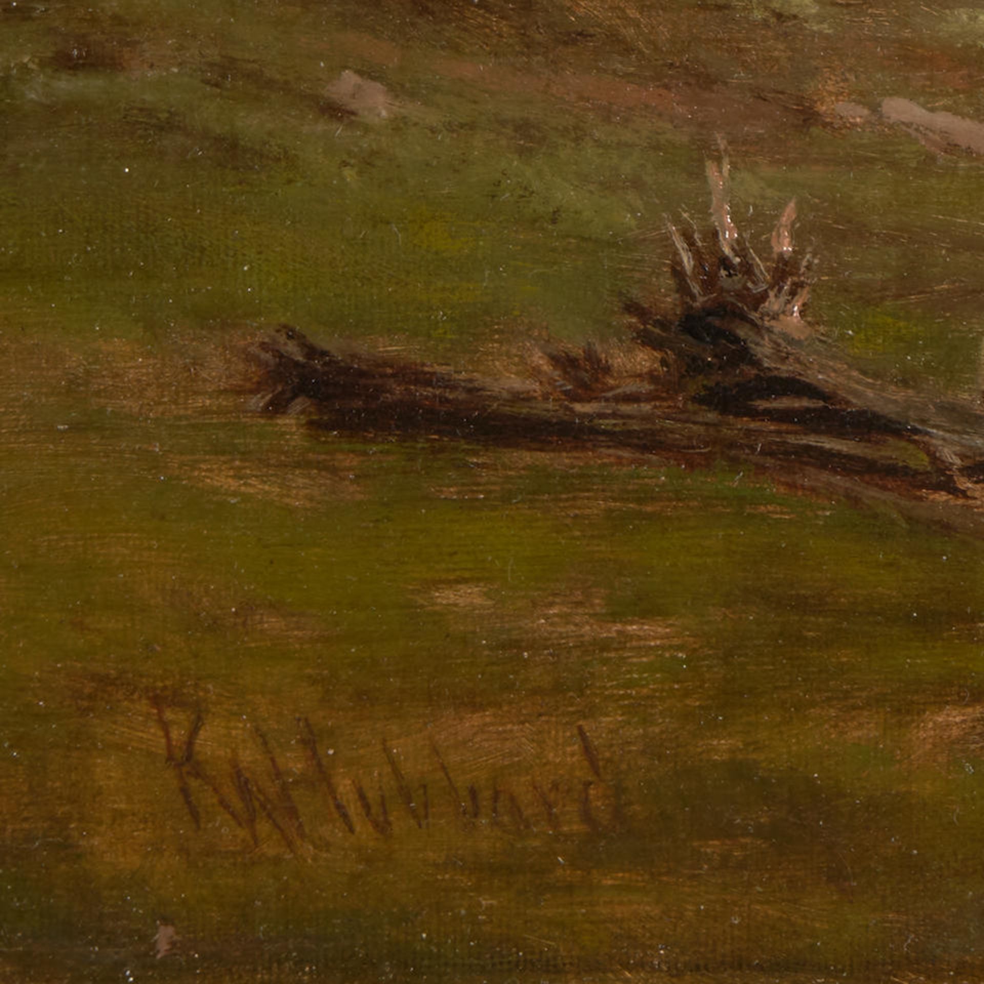 RICHARD WILLIAM HUBBARD (American, 1817-1888) View to the Mountains, 1879 framed 54.0 x 50.0 x 7... - Bild 4 aus 4