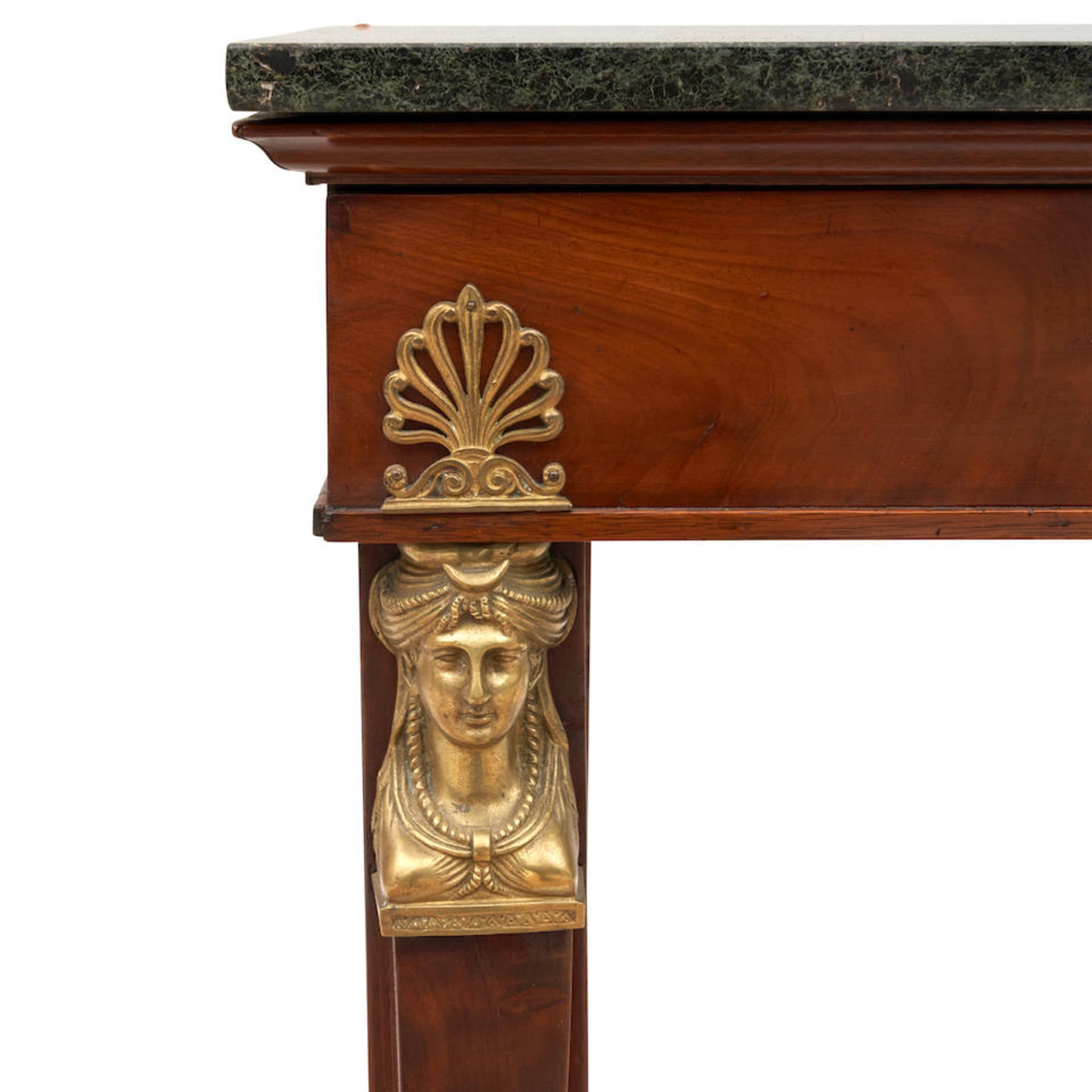 Empire Mahogany Marble-top Console Table, France, c. 1800-1810. - Image 6 of 6