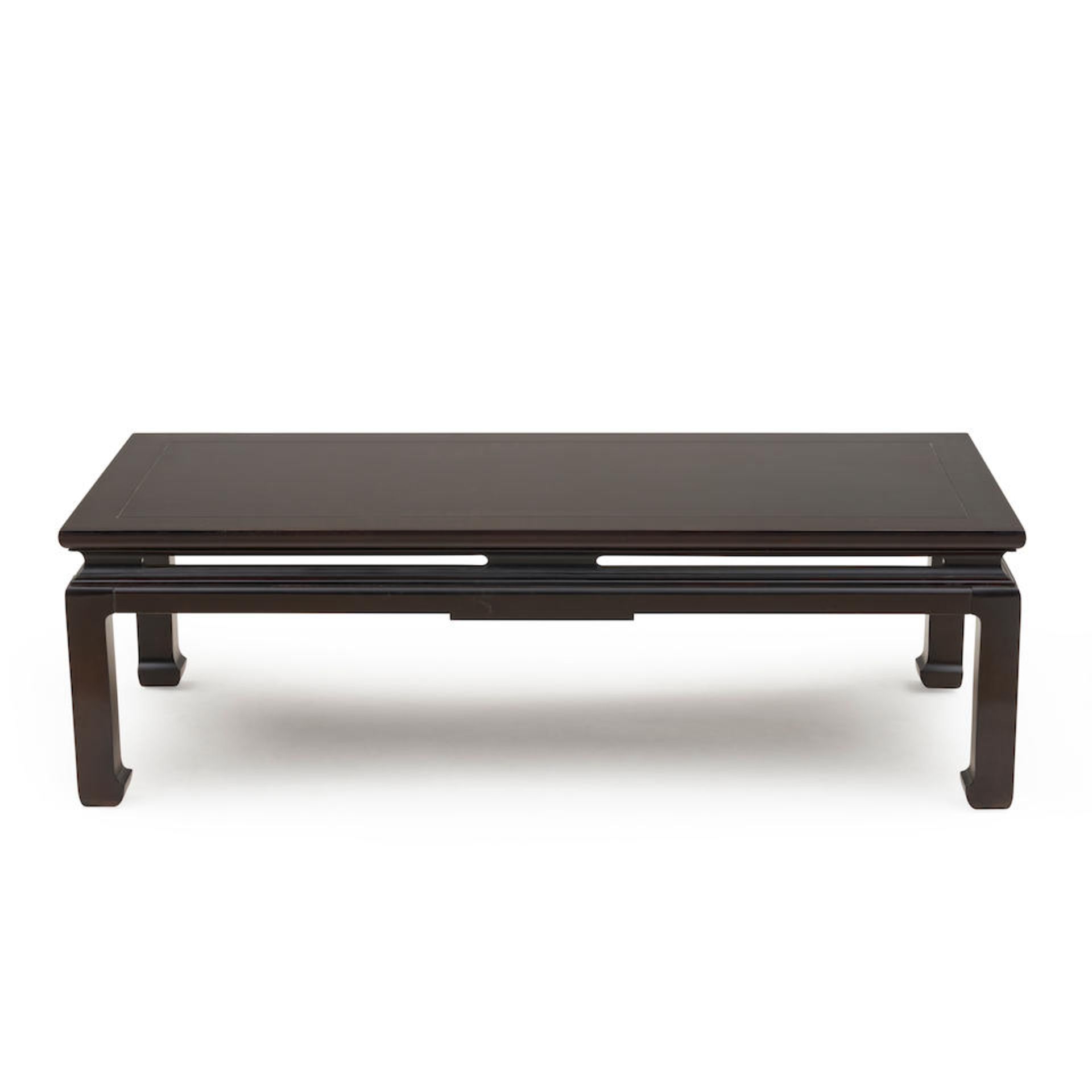 Ming-style Ebonized Wood Coffee Table, Baker Furniture, North Carolina, late 20th century. - Image 2 of 2